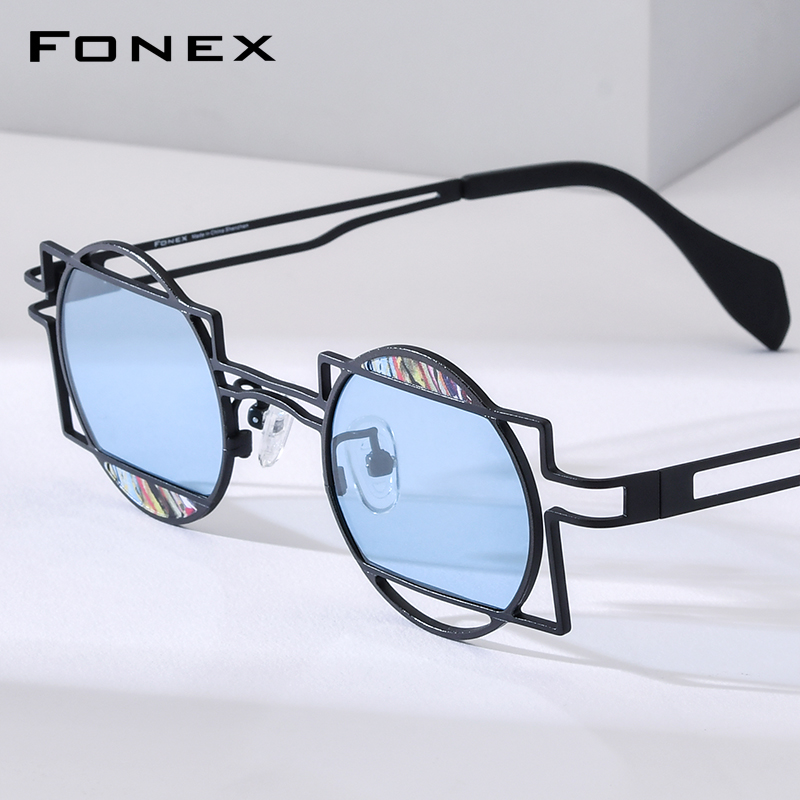 Men'S Fashion Round Glasses - FONEX Pure Titanium Sunglasses Women 2026