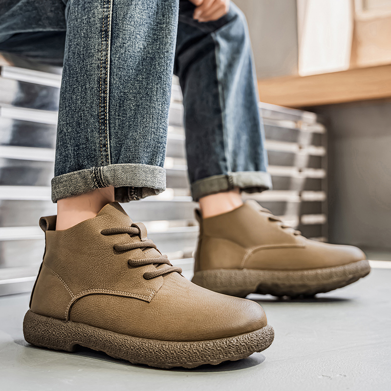 Men'S Fashion Course - Men Ankle Boots Brown Short Boots