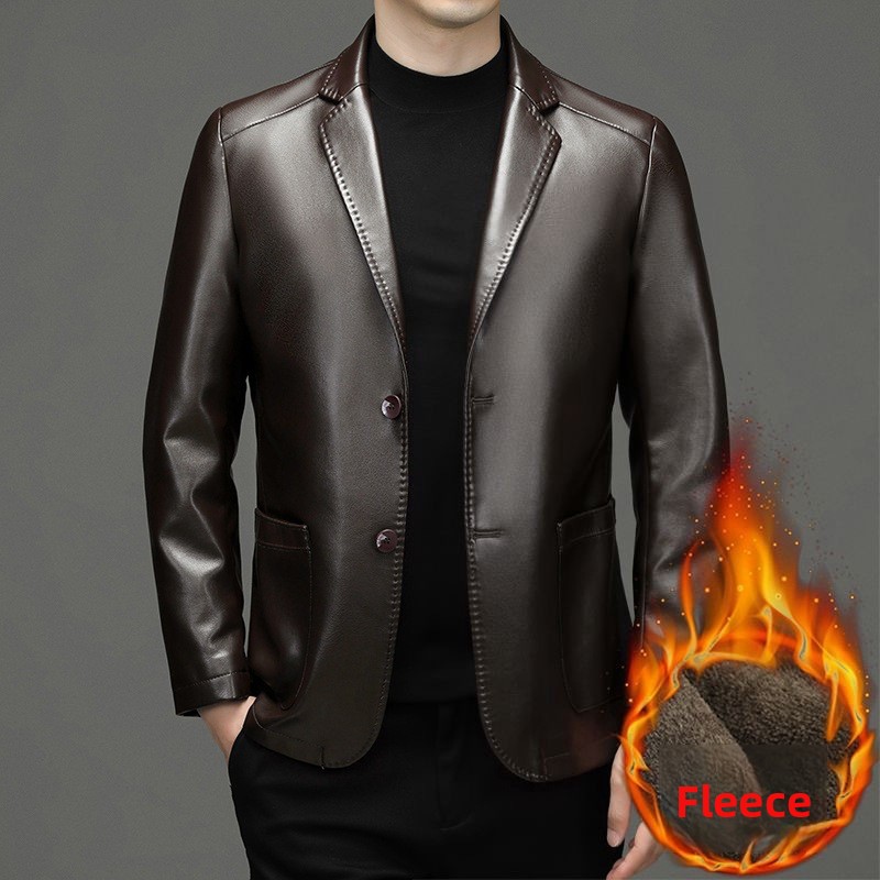 New Men Genuine Leather Blazer - đánh giá và giá Slim Fit Blazer Men