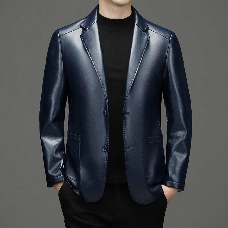 New Men Genuine Leather Blazer - đánh giá và giá Slim Fit Blazer Men