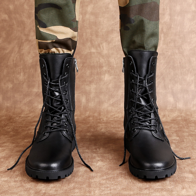 Men Mid Calf Leather Combat Bo - đánh giá và giá Mens Fashion Combat Boots