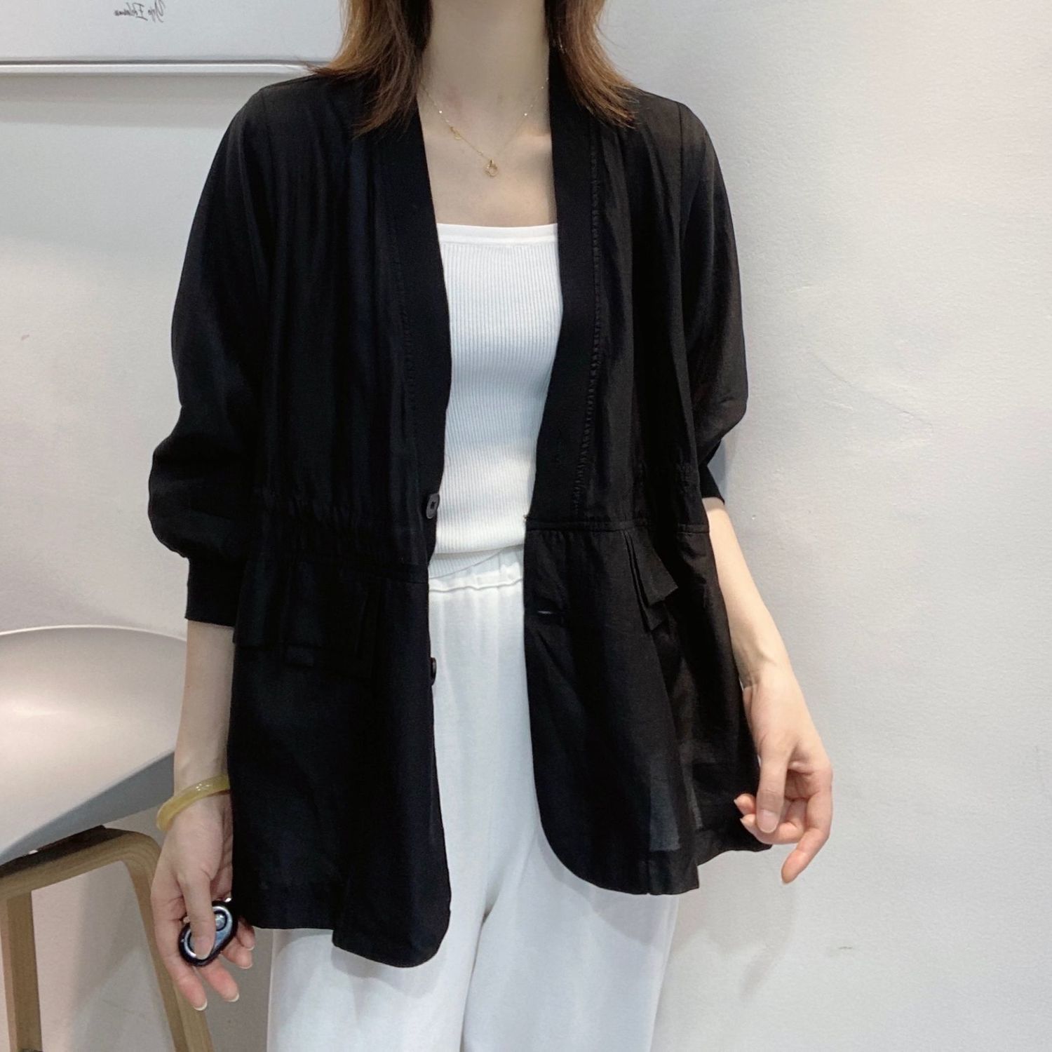Plus Size Waist Tie V-neck Bla - đánh giá và giá Mens Fashion Blazer