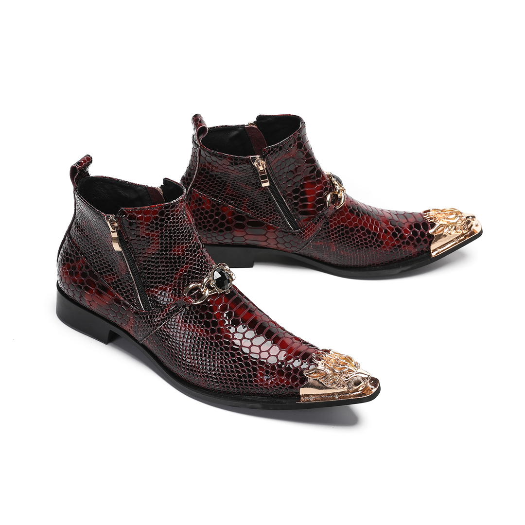 fashion metal pointed toe real - đánh giá và giá Mens Fashion Dress Shoes