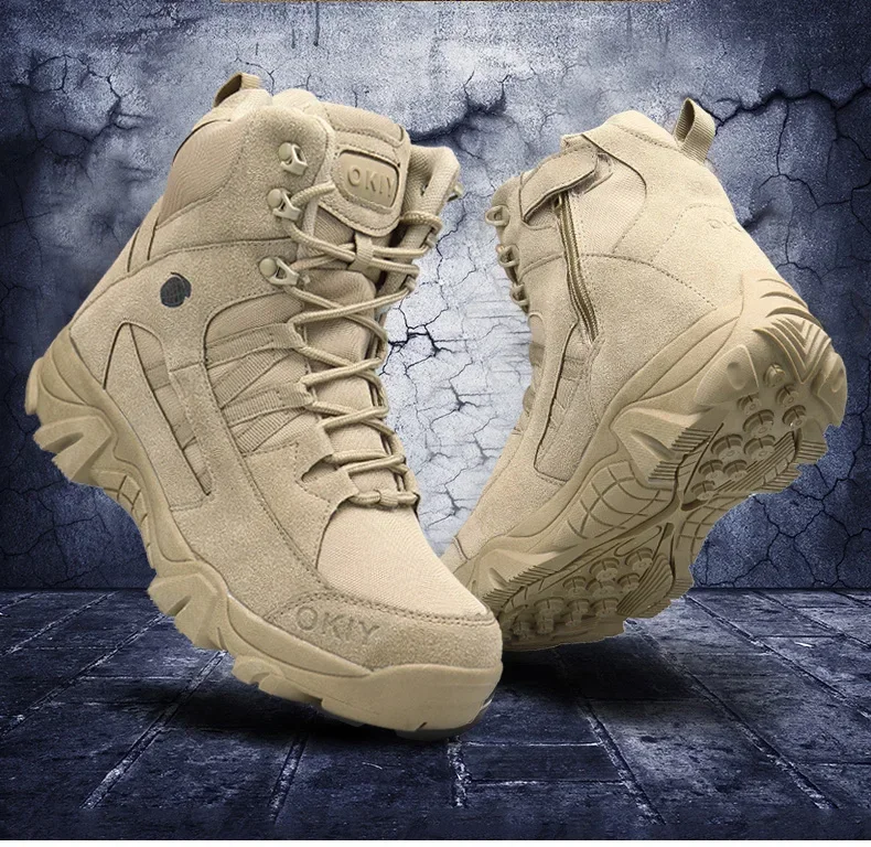 Outdoor Leather Hiking Shoes M - đánh giá và giá Mens Fashion Combat Boots