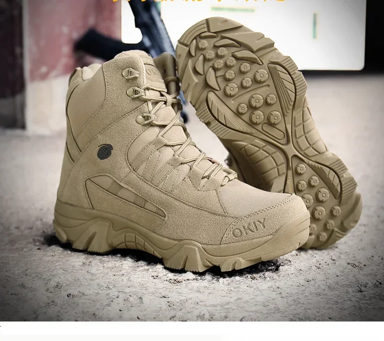 Outdoor Leather Hiking Shoes M - đánh giá và giá Mens Fashion Combat Boots