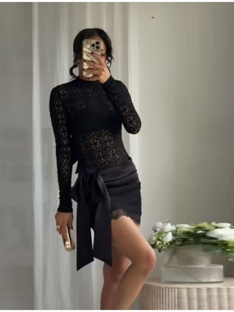 Fashion Black Lace Set Satin B - đánh giá và giá Mens Fashion Young