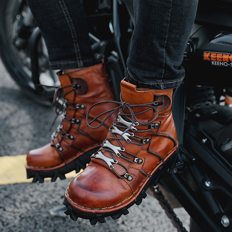 Fashion Men's Cowhide Genuine  - đánh giá và giá Mens Fashion Combat Boots