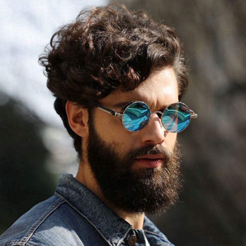 Metal Steampunk Sunglasses Men - đánh giá và giá Men'S Fashion Round Glasses