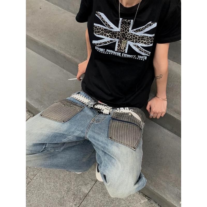 Men's Patchwork Design Jeans 9 - đánh giá và giá Mens Fashion Young