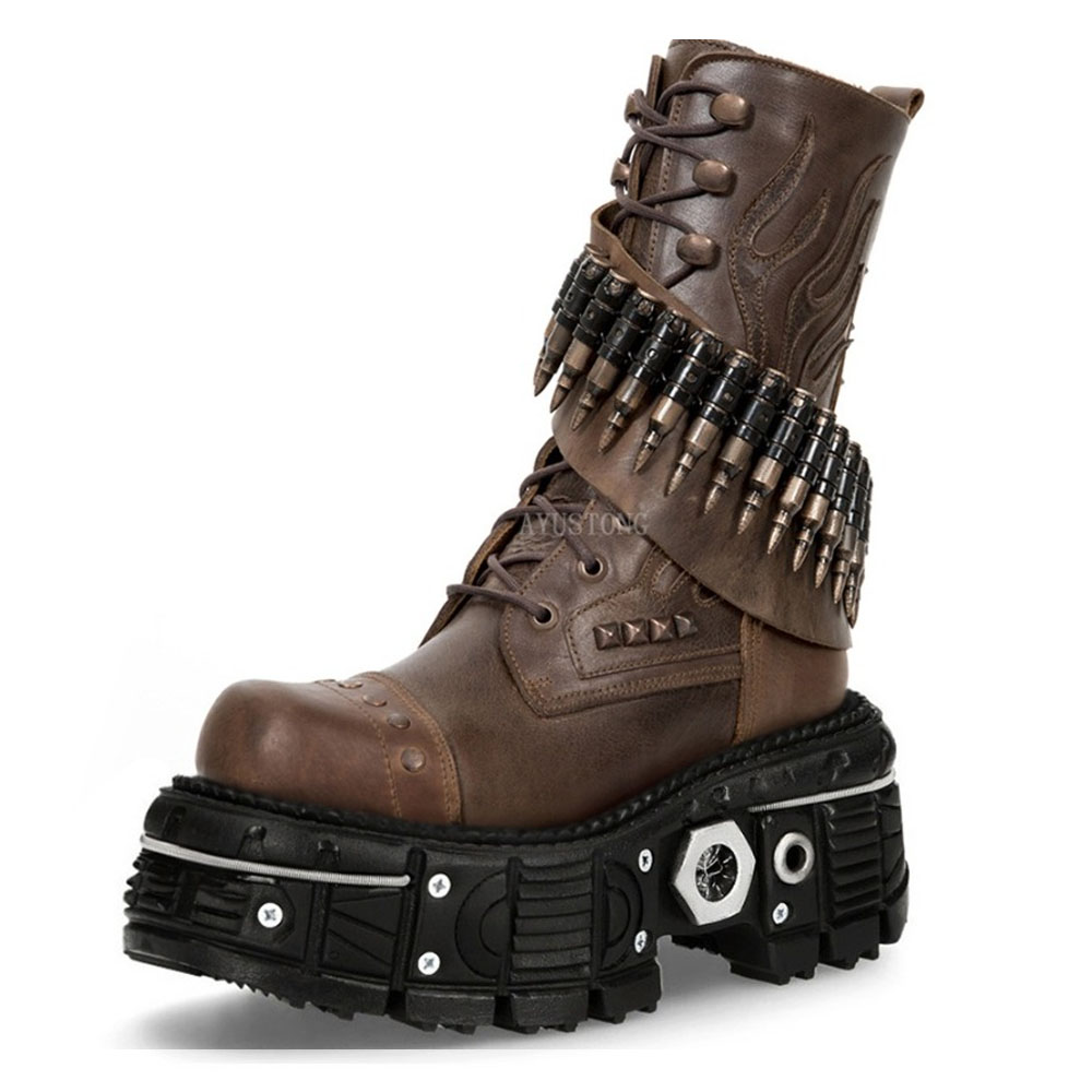 Fashion New Thick Sole Rivet B - đánh giá và giá Mens Fashion Combat Boots
