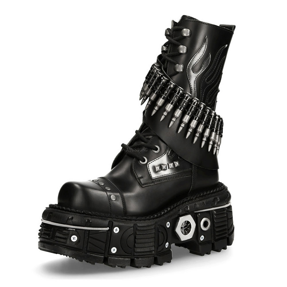 Fashion New Thick Sole Rivet B - đánh giá và giá Mens Fashion Combat Boots
