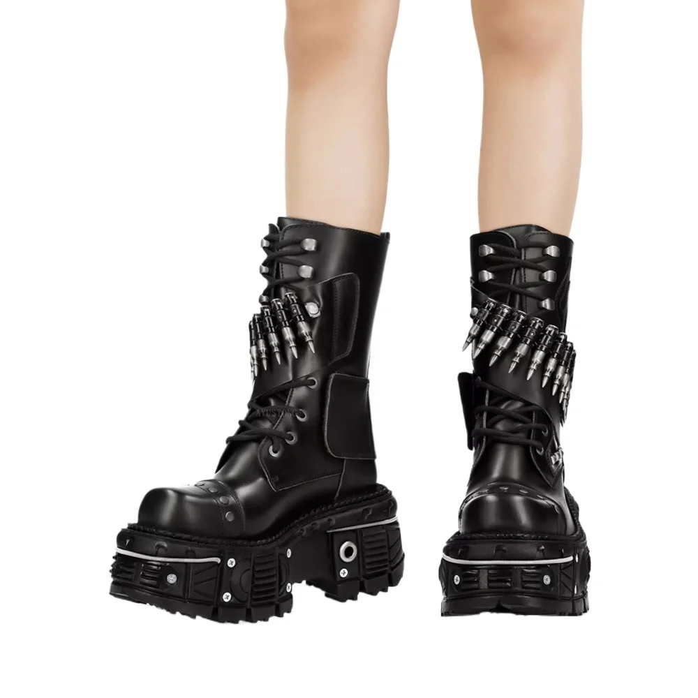 Fashion New Thick Sole Rivet B - đánh giá và giá Mens Fashion Combat Boots