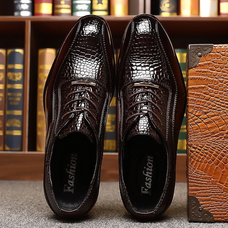 Men's Glossy Patent Leather Br - đánh giá và giá Mens Fashion Dress Shoes