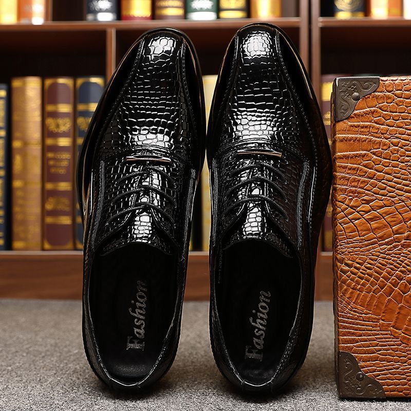 Men's Glossy Patent Leather Br - đánh giá và giá Mens Fashion Dress Shoes