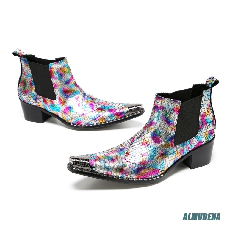 Multicolor Metallic Snake Prin - đánh giá và giá Mens Fashion Dress Shoes