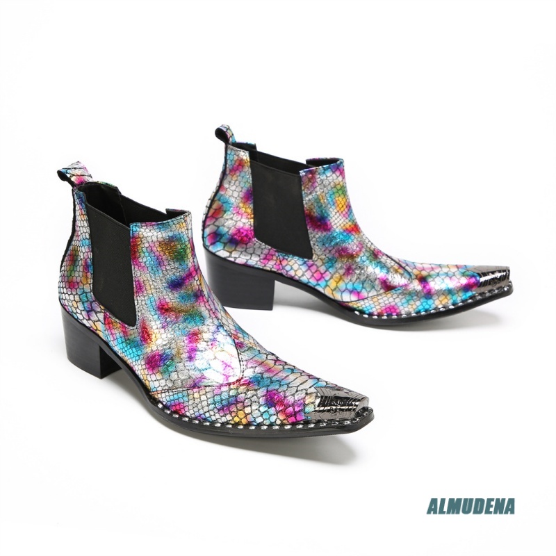 Multicolor Metallic Snake Prin - đánh giá và giá Mens Fashion Dress Shoes