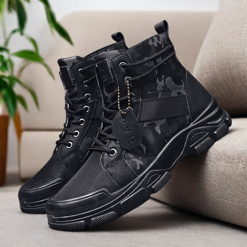 Mid-top Lace-up Men's Combat B - đánh giá và giá Mens Fashion Combat Boots