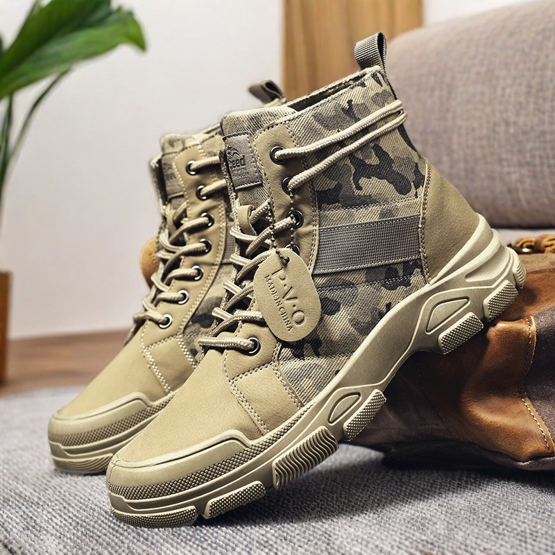 Mid-top Lace-up Men's Combat B - đánh giá và giá Mens Fashion Combat Boots