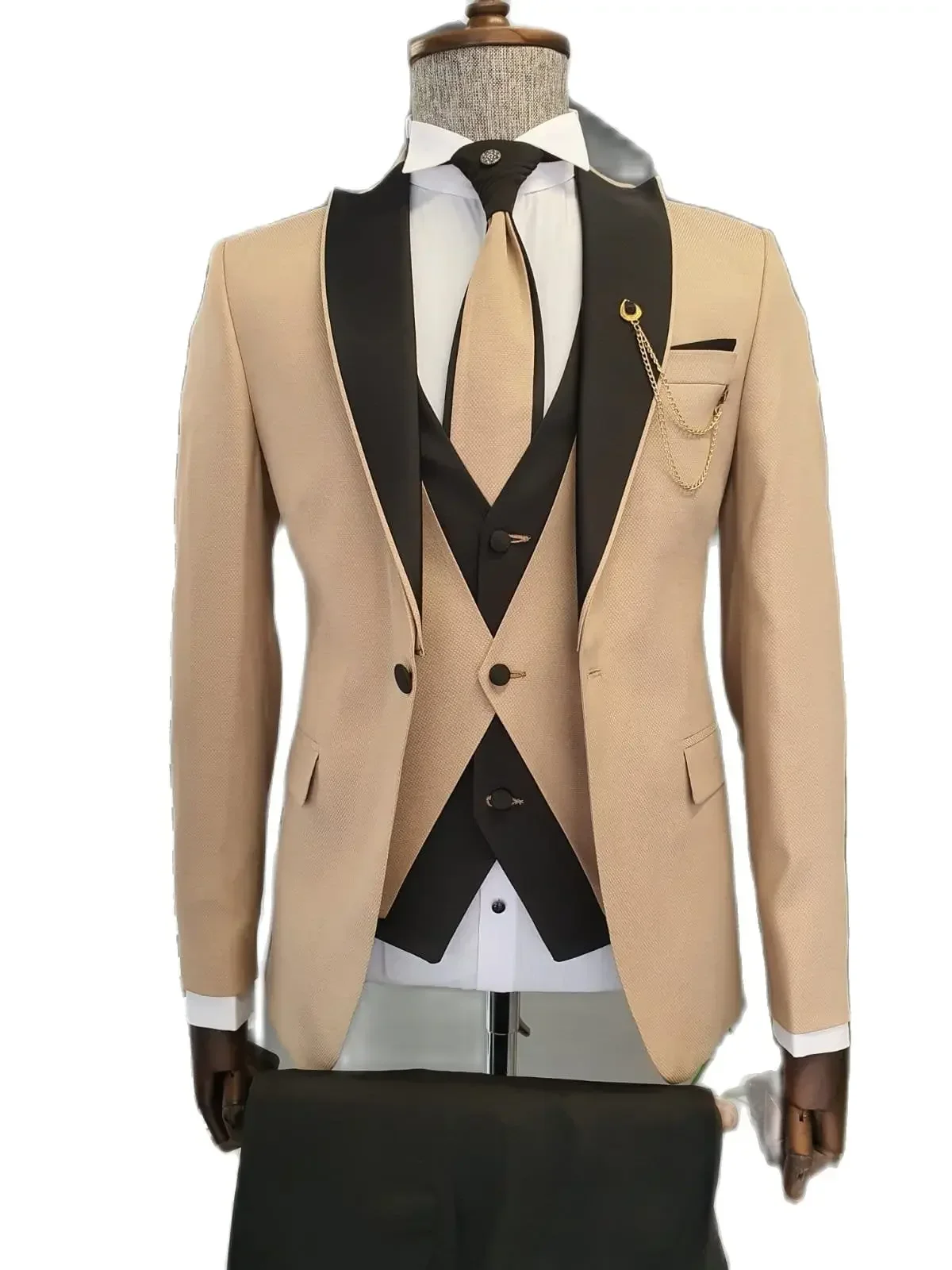 champagne Jacket Black Pant En - đánh giá và giá Slim Fit Blazer Men