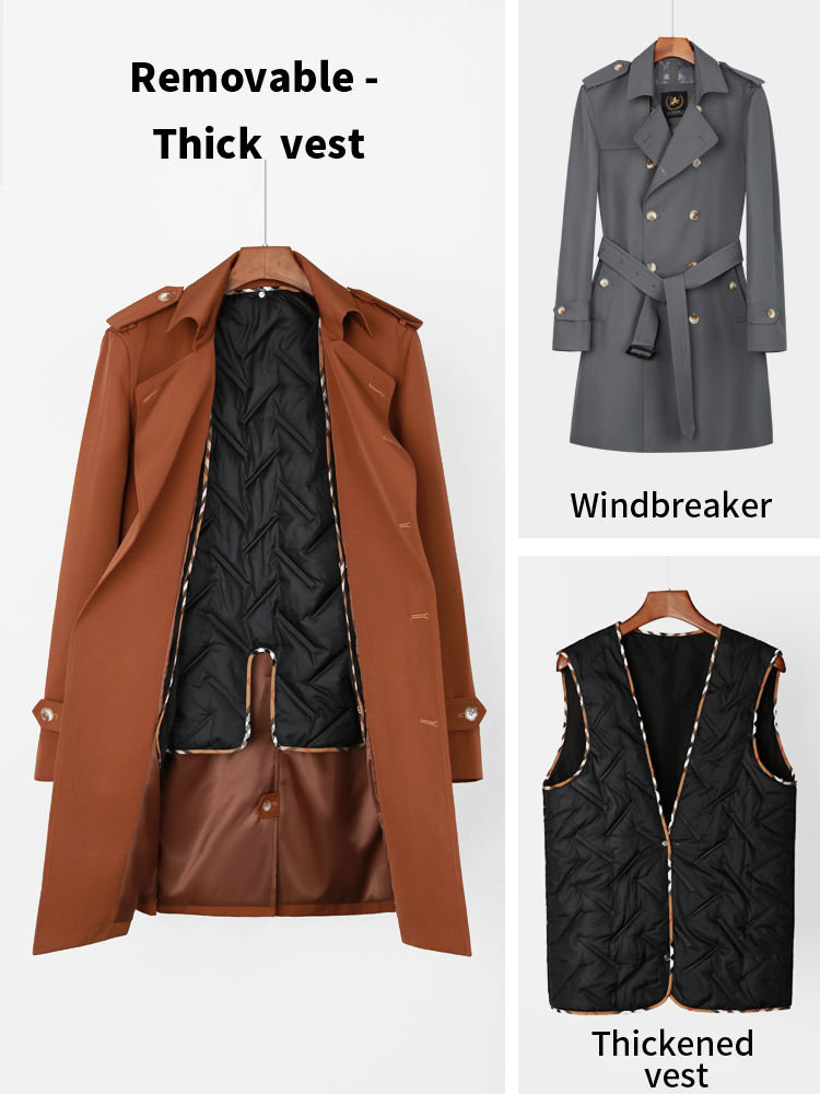 genuine windbreaker men's long - đánh giá và giá Mens Fashion Young