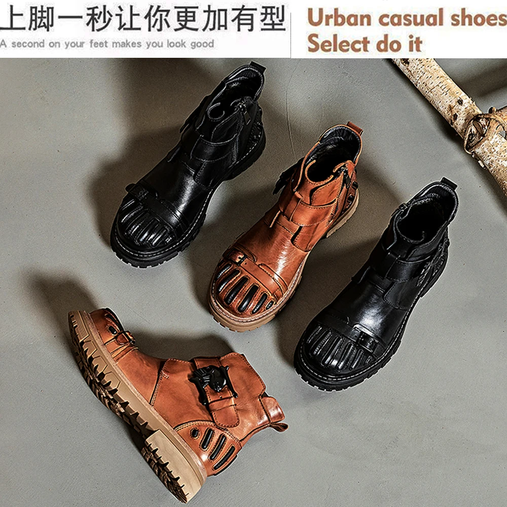 New Fashion Men's Genuine Leat - đánh giá và giá Mens Fashion Combat Boots