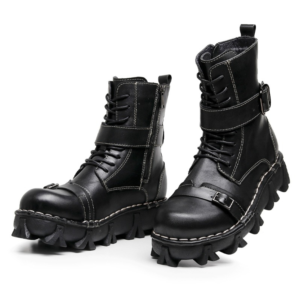 Fashion Men's Genuine Leather  - đánh giá và giá Mens Fashion Combat Boots