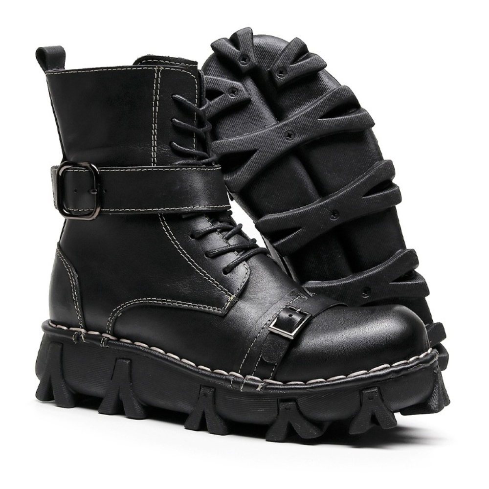 Fashion Men's Genuine Leather  - đánh giá và giá Mens Fashion Combat Boots