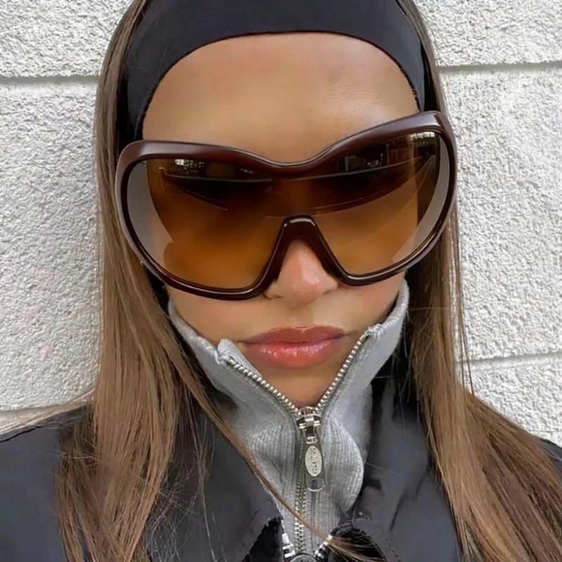 One Piece Oversized Y2K Sungla - đánh giá và giá Men'S Fashion Glasses