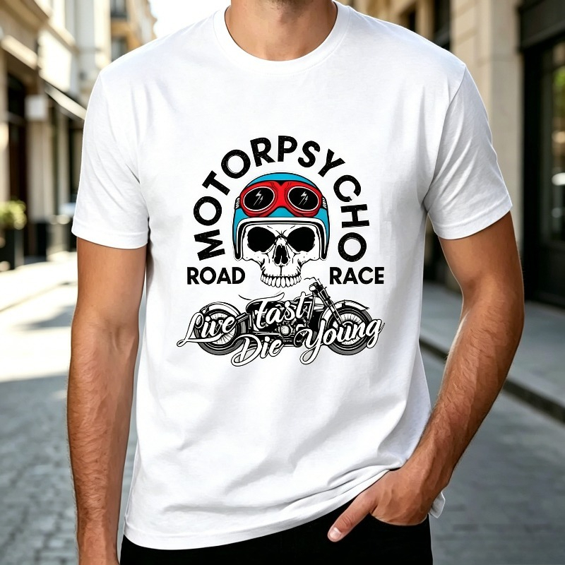 Motopsyco Biker Skull T Shirt  - đánh giá và giá Men'S Fashion Quotes