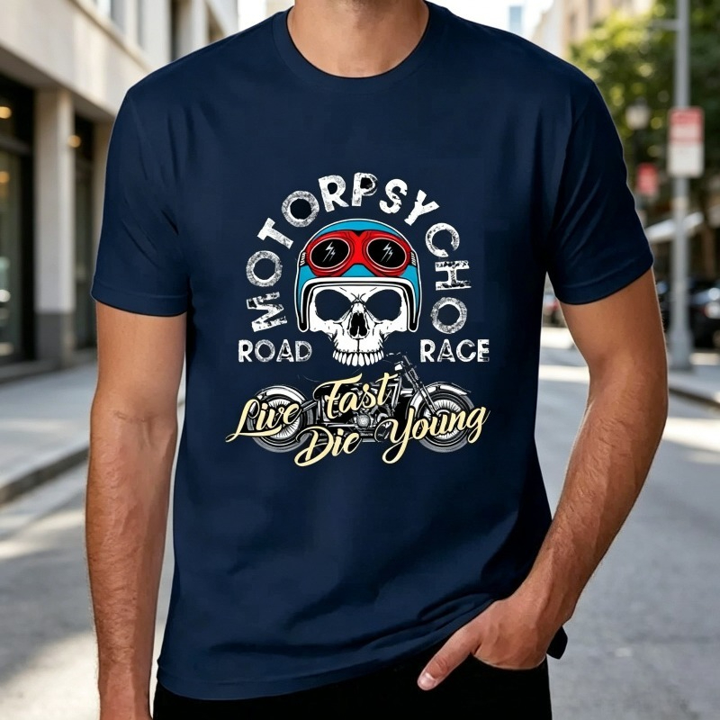Motopsyco Biker Skull T Shirt  - đánh giá và giá Men'S Fashion Quotes