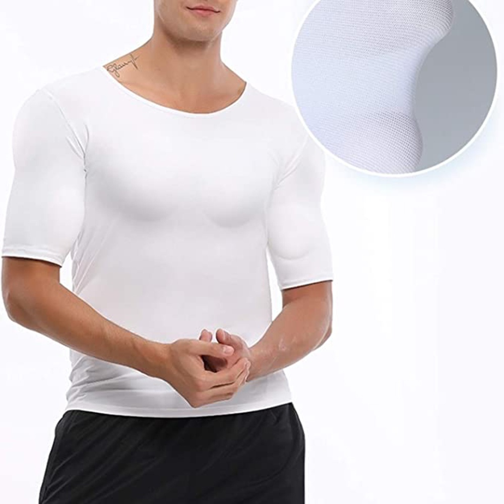 Nam Shaper Giả Cơ Ngực Áo Thun - đánh giá và giá Muscle Tee Workout