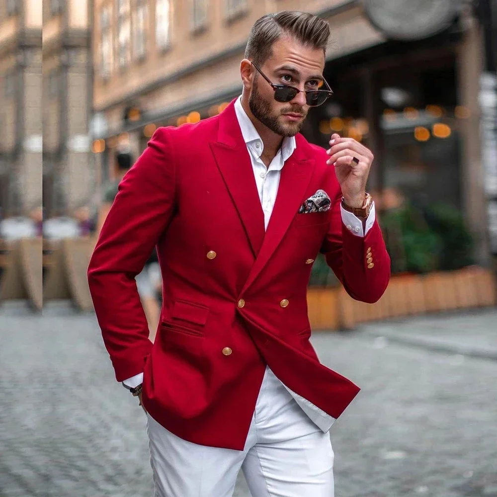 Red Jacket White Pant Double B - đánh giá và giá Mens Fashion Blazer