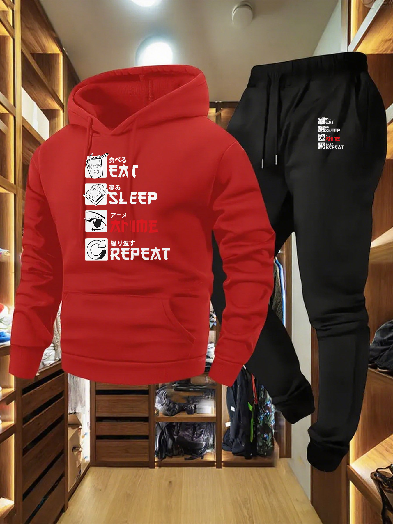Letter Printed Mens Tracksuit  - đánh giá và giá Streetwear Hoodie