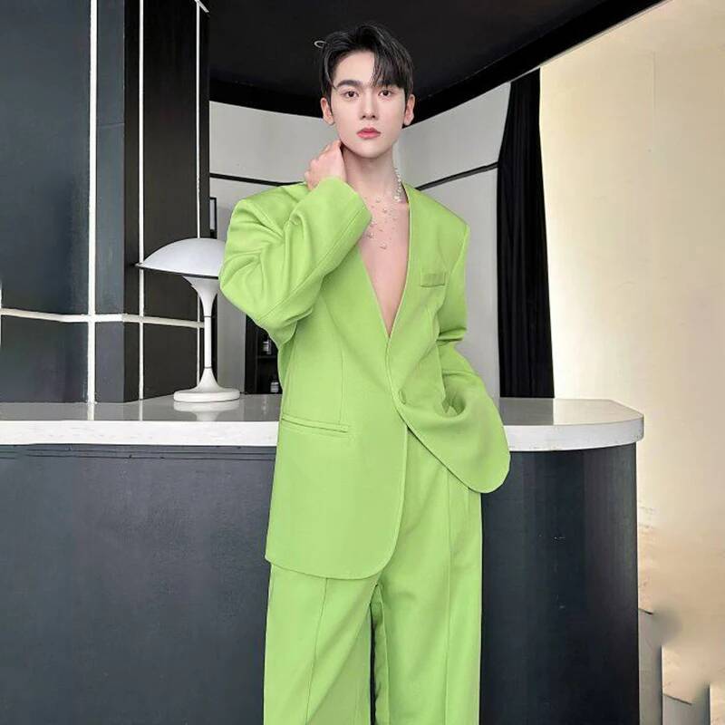 LUZHEN 2026 Spring New Solid C - đánh giá và giá Mens Fashion Blazer