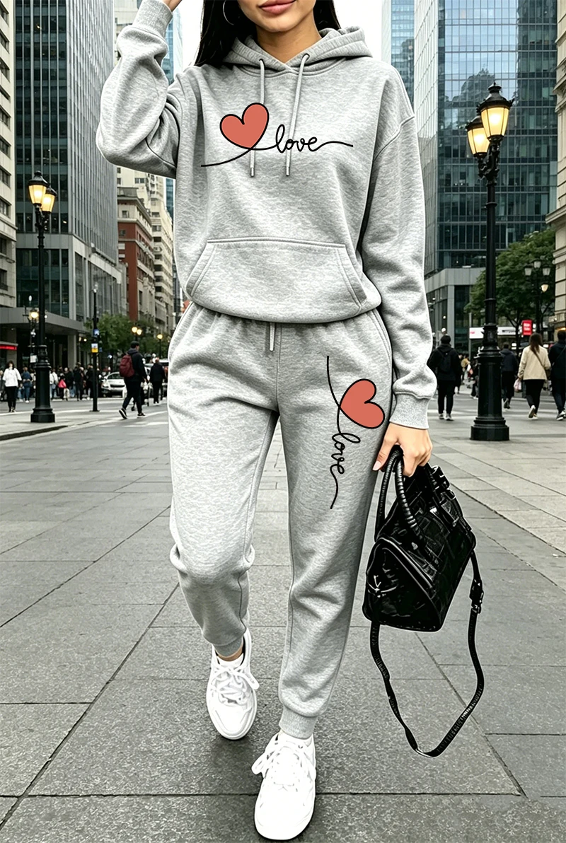 Womens Tracksuit Print Casual  - đánh giá và giá Streetwear Hoodie