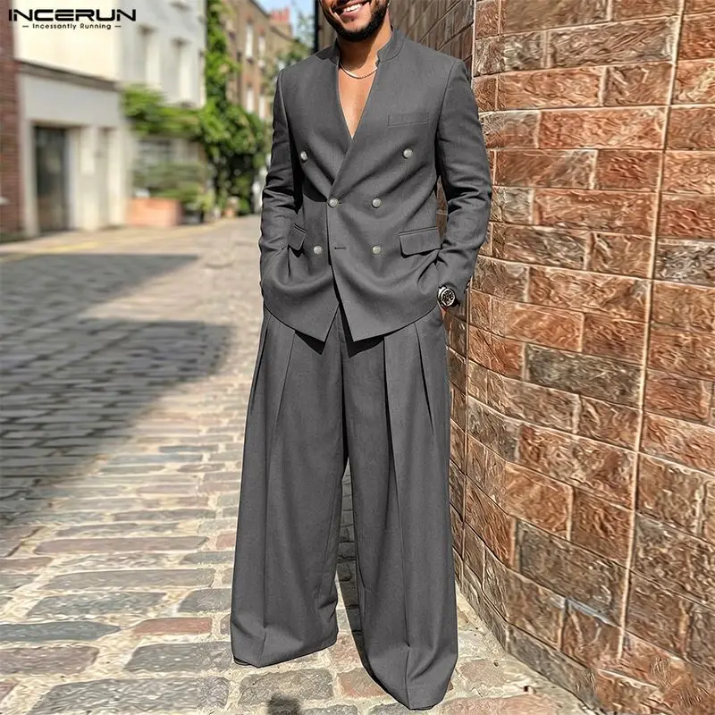 INCERUN Men's Sets Solid Color - đánh giá và giá Mens Fashion Blazer