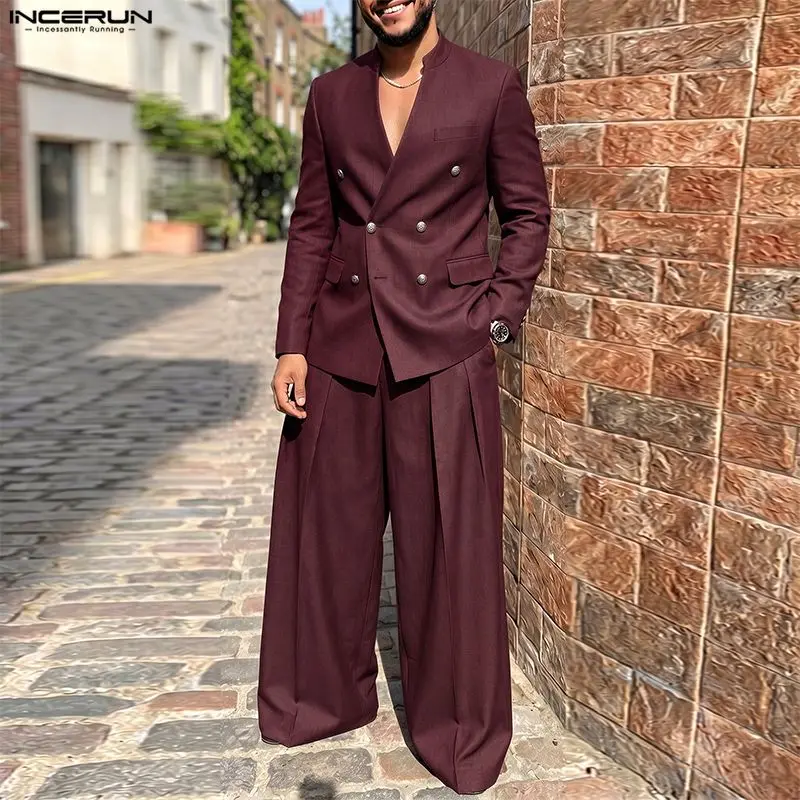INCERUN Men's Sets Solid Color - đánh giá và giá Mens Fashion Blazer