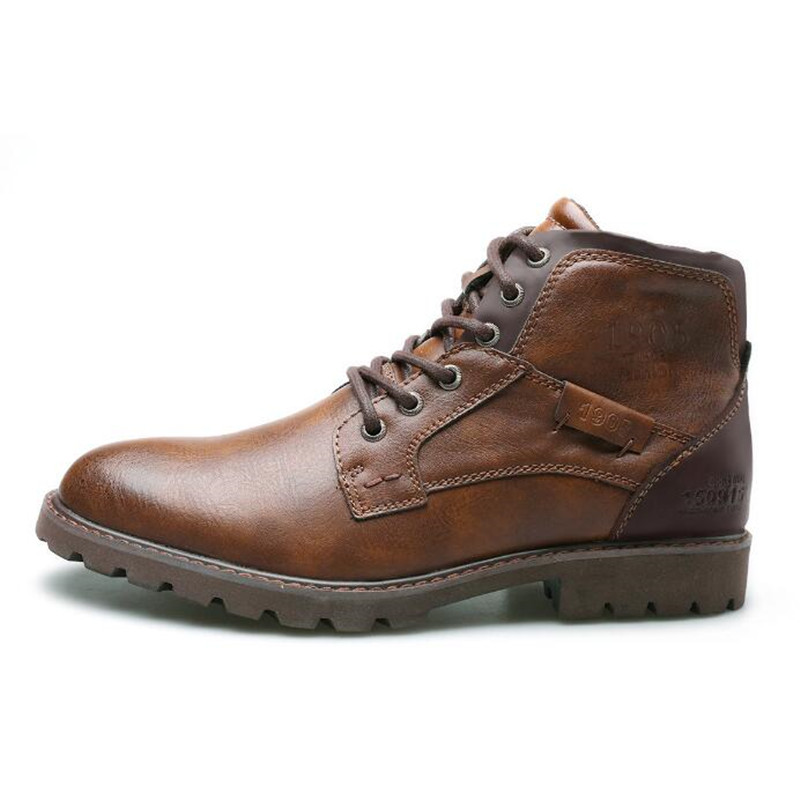 2026 Leather Men Ankle Boots P - đánh giá và giá Mens Fashion Combat Boots