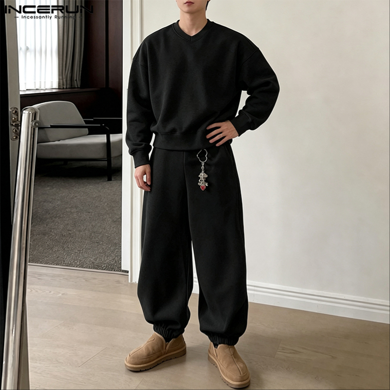 INCERUN Men's Sets Solid Color - đánh giá và giá Streetwear Hoodie