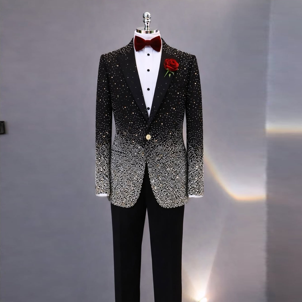 Handsome Rhinestone Diamond Me - đánh giá và giá Slim Fit Blazer Men