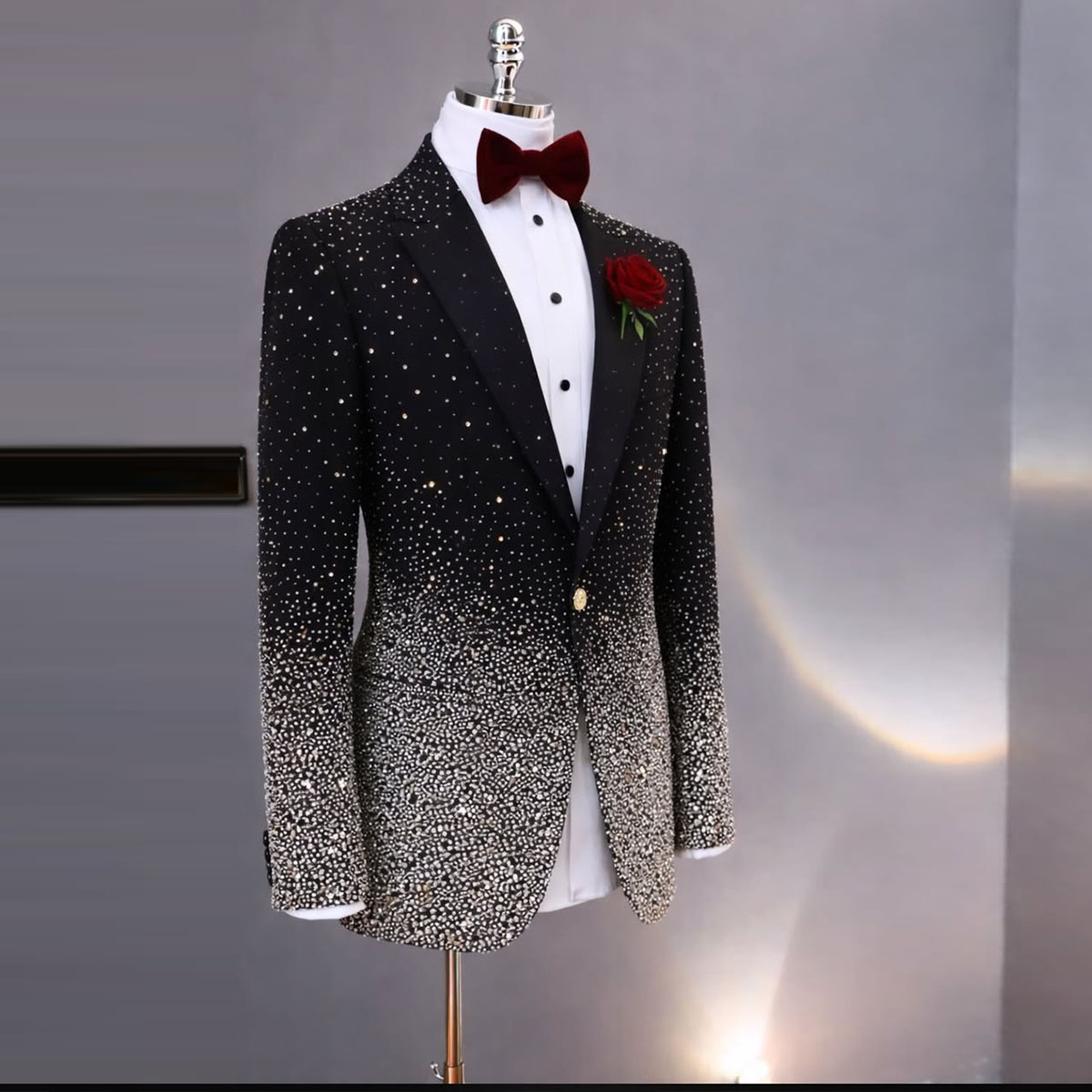 Handsome Rhinestone Diamond Me - đánh giá và giá Slim Fit Blazer Men